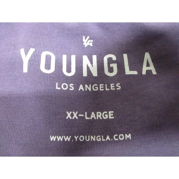 YoungLA Shirt Mens 2XL Dark Purple Skull Immortal‎ Graphic T-Shirt Streetwear